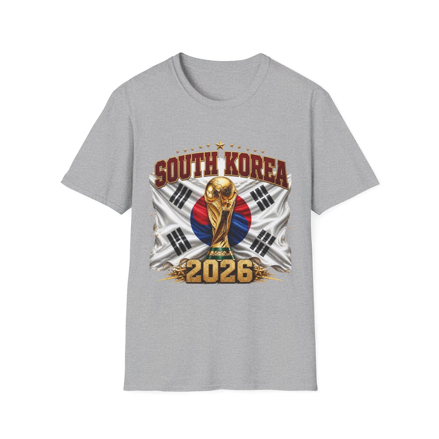 South Korea 2026 World Cup T-Shirt – Korean Flag & Trophy Soccer Tee