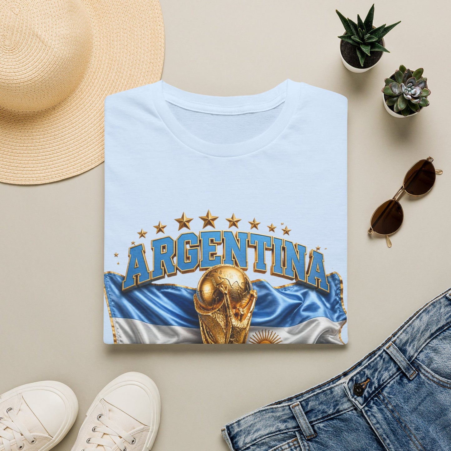 Argentina 2026 World Cup T-Shirt — Soccer Trophy Graphic Tee