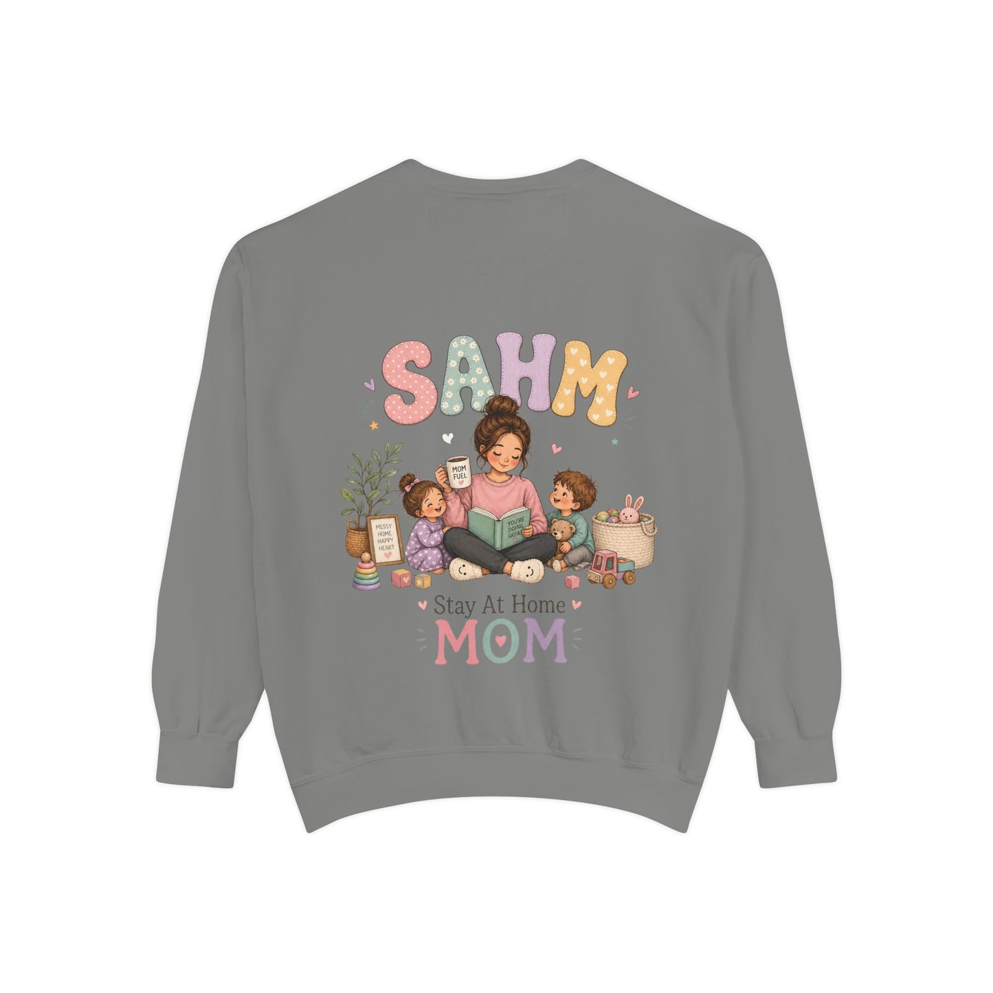 Stay At Home Mom Sweatshirt — SAHM Cozy Family Graphic Sweatshirt