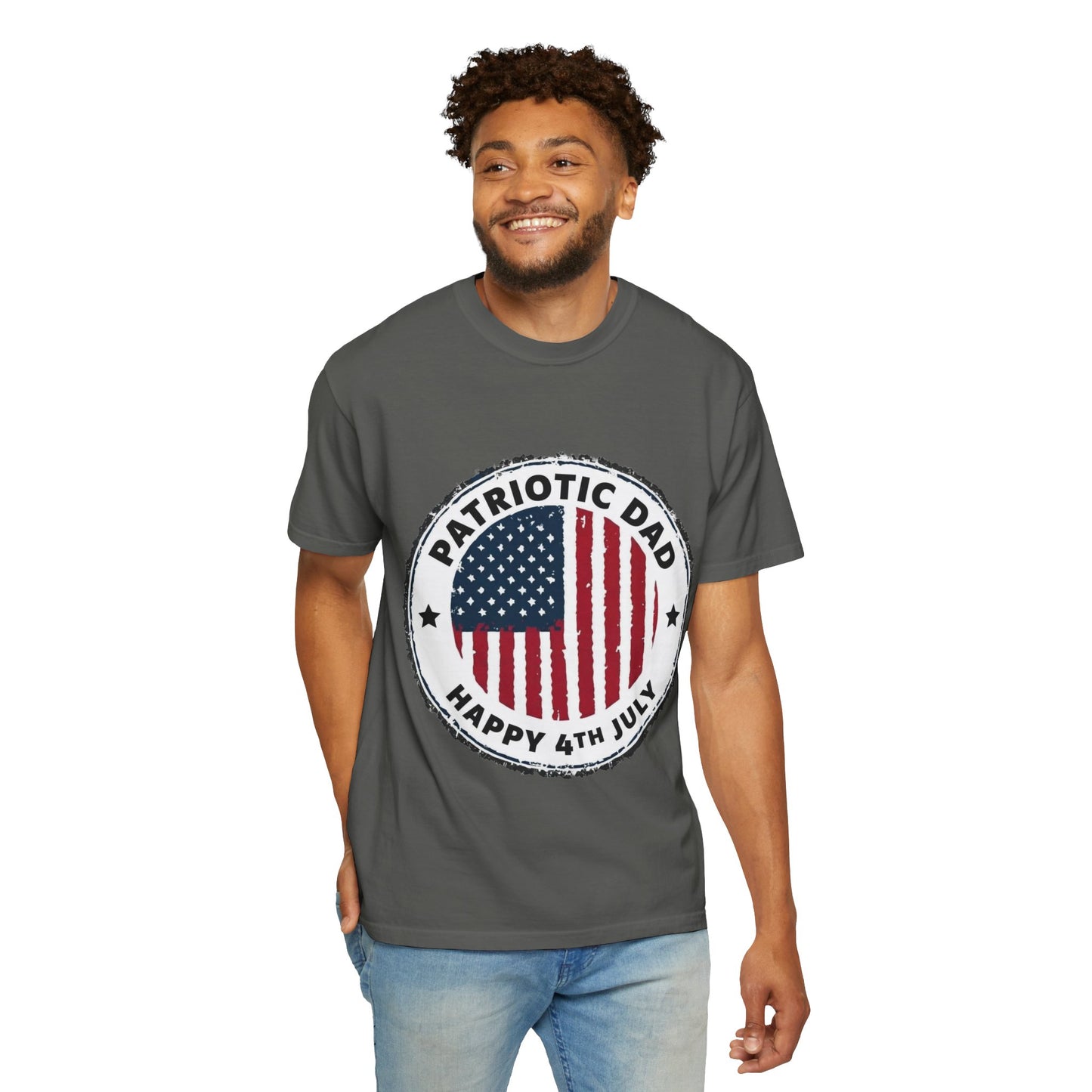 Patriotic Dad T-Shirt — Happy 4th of July American Flag Tee