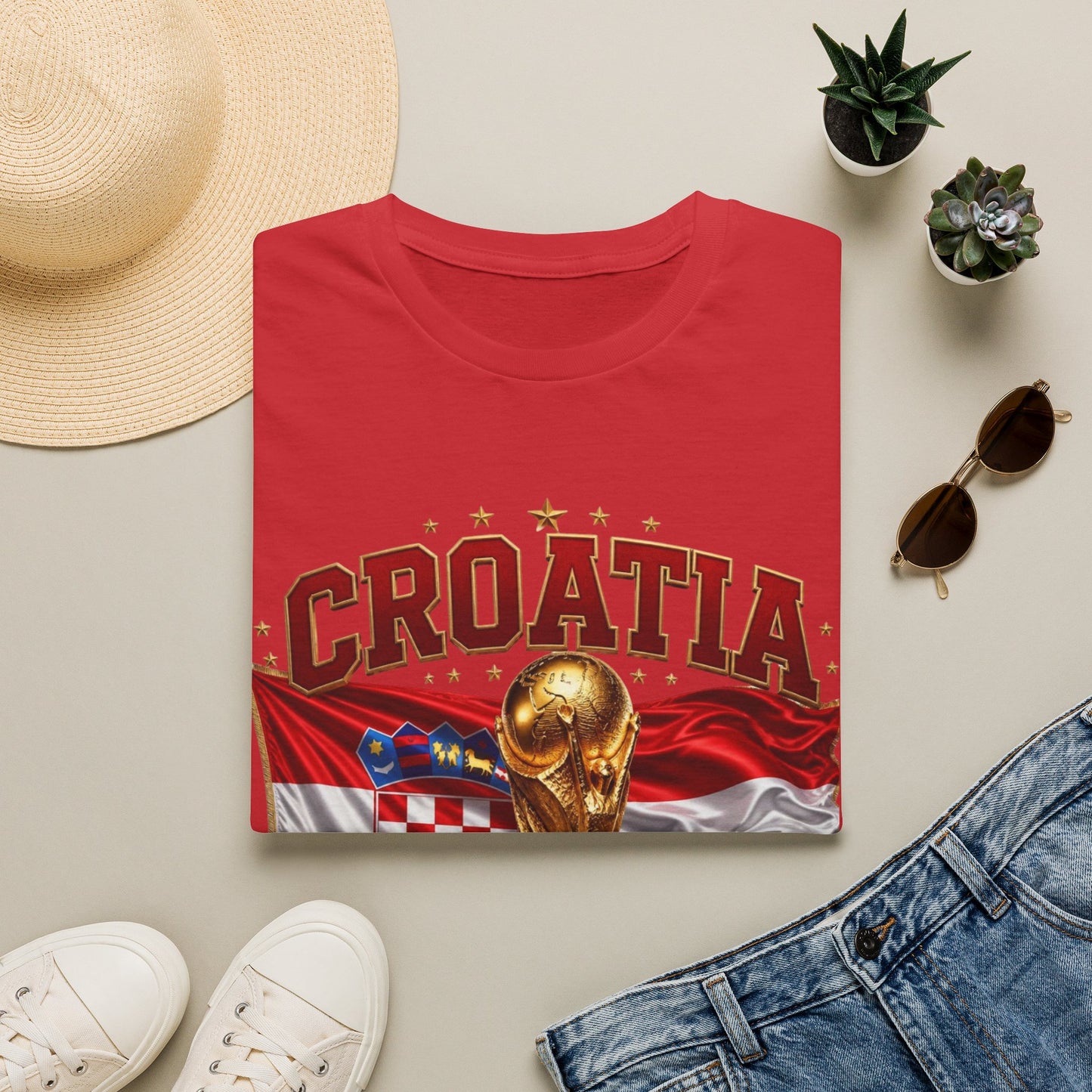 Croatia 2026 World Cup T-Shirt – FIFA Trophy Football Fan Tee