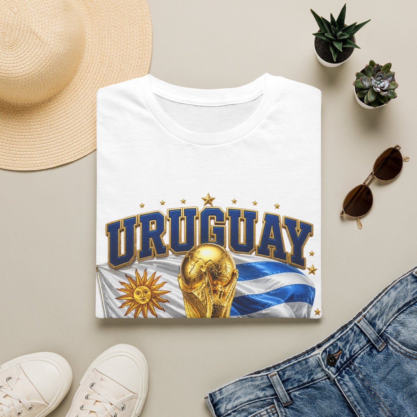 Uruguay World Cup 2026 T-Shirt — National Flag & Trophy Soccer Tee