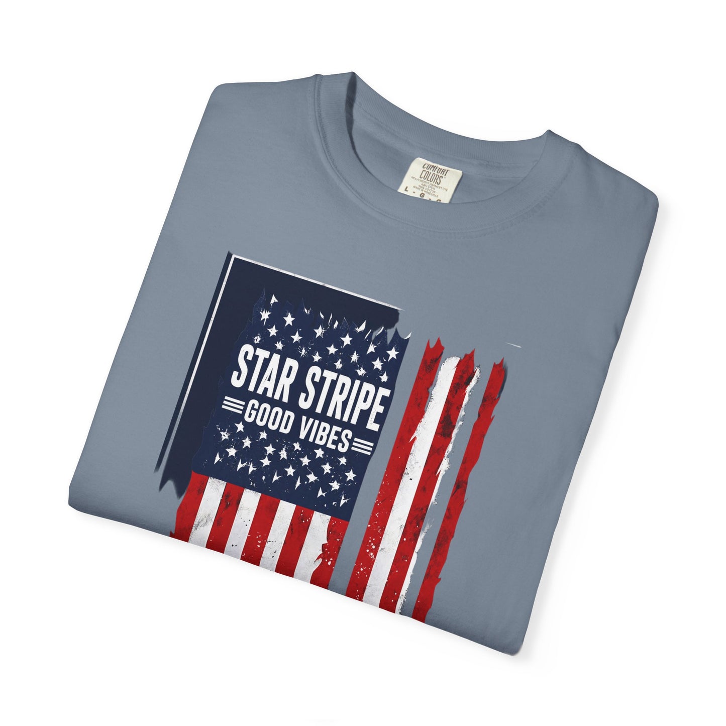 Patriotic "Star Stripe Good Vibes" T-Shirt