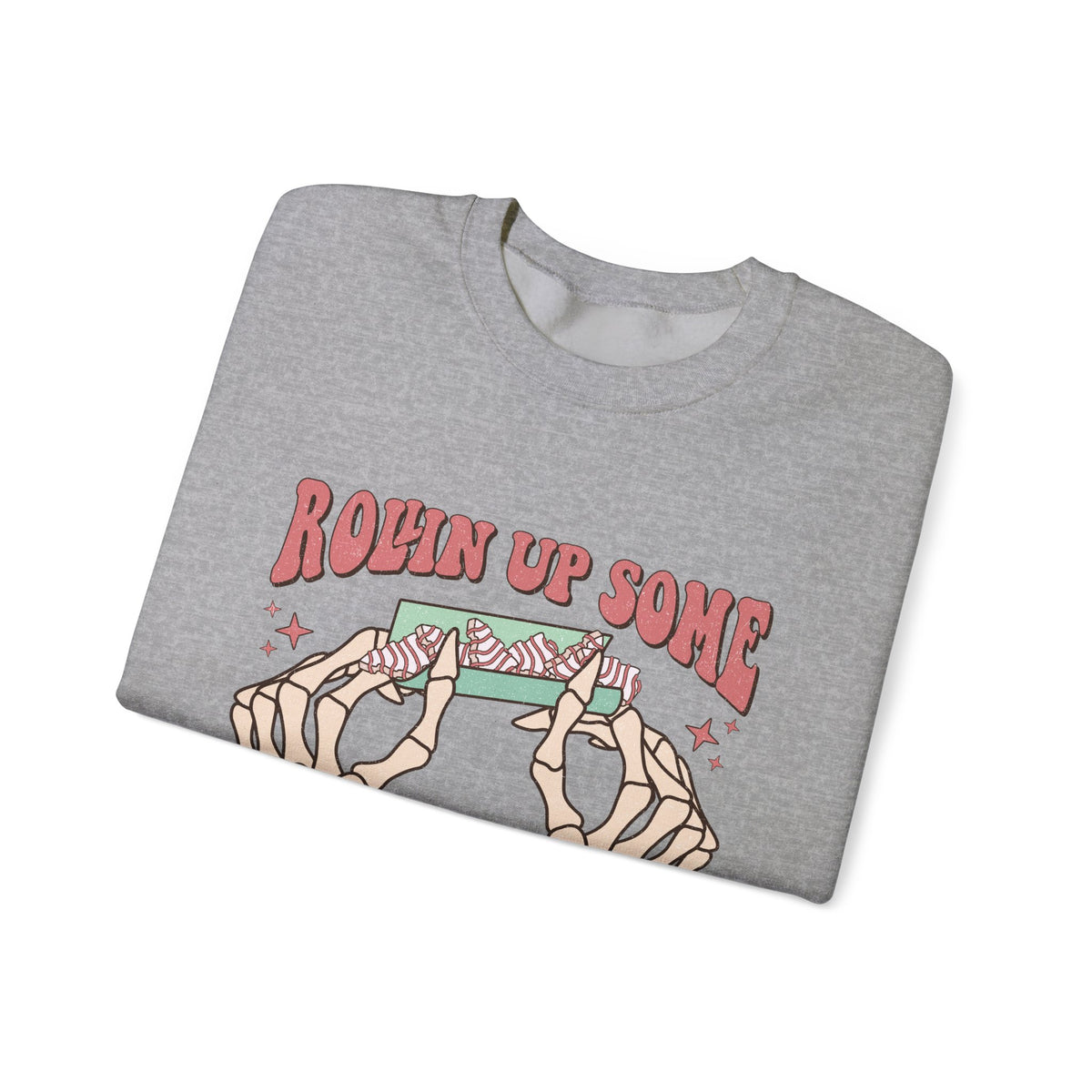 Christmas Spirit Sweatshirt — "Rollin Up Some Christmas Spirit" Holiday Crewneck