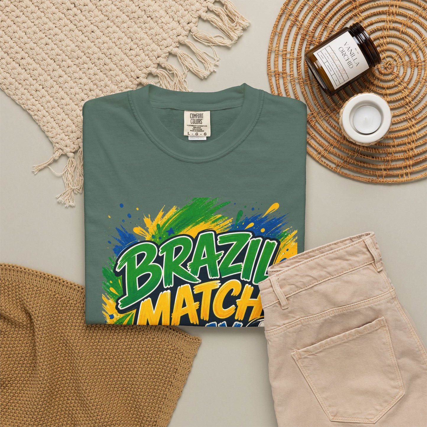 Brazil Match Day Mode T-Shirt — Soccer Fan Game Day Tee