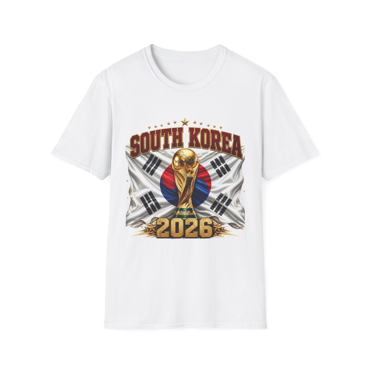 South Korea 2026 World Cup T-Shirt – Korean Flag & Trophy Soccer Tee