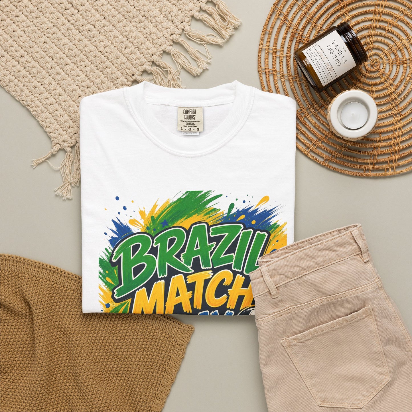 Brazil Match Day Mode T-Shirt — Soccer Fan Game Day Tee