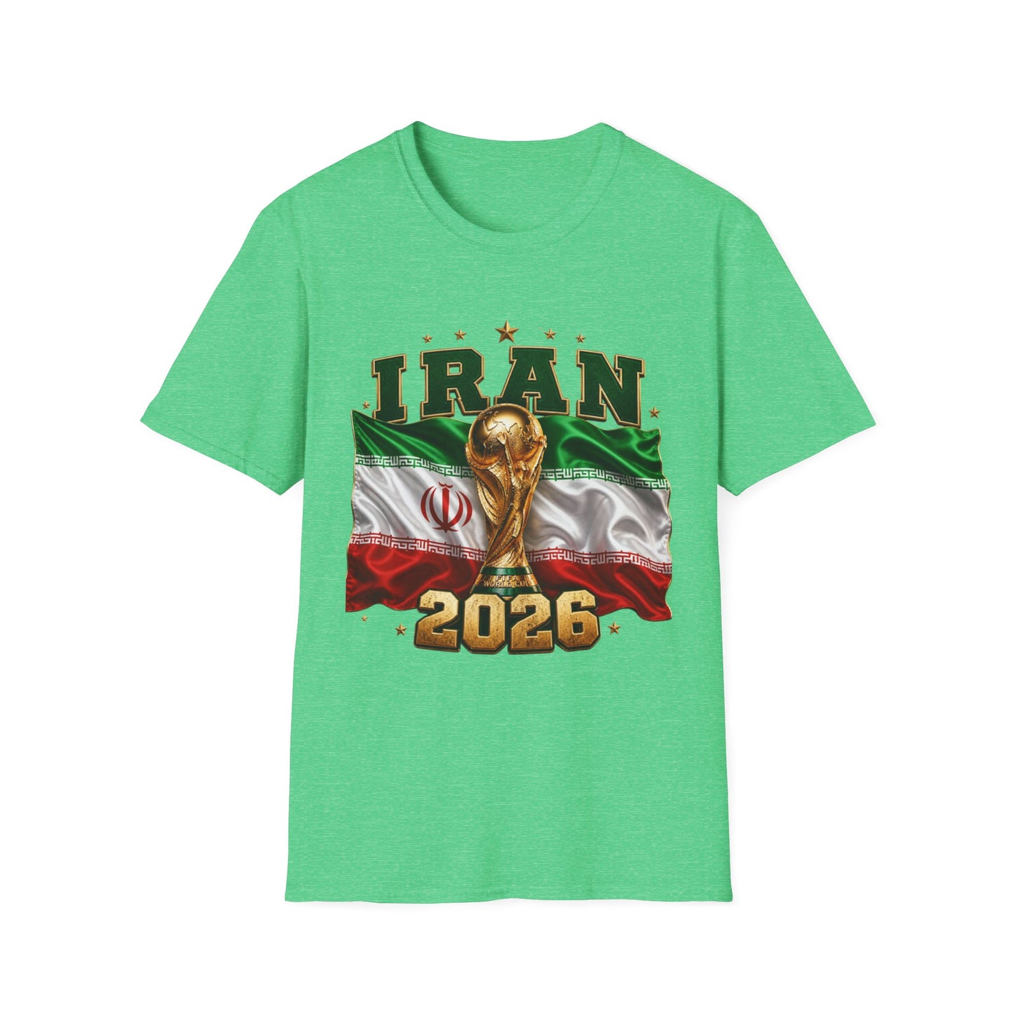 Iran 2026 World Cup T-Shirt — Flag, Trophy & Year Football Fan Tee