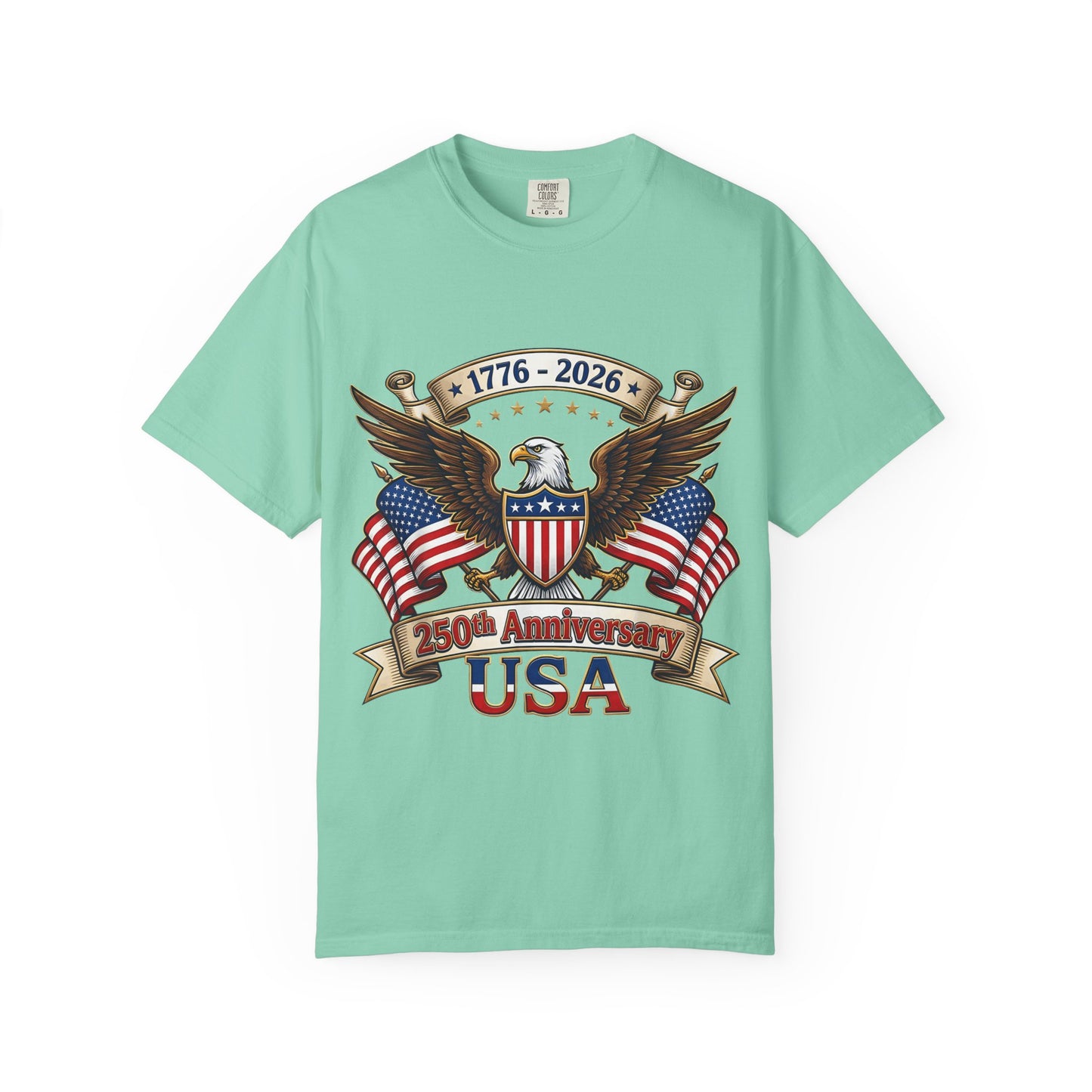 250th USA Anniversary Eagle T-Shirt — 1776–2026 Patriotic American Flag Tee