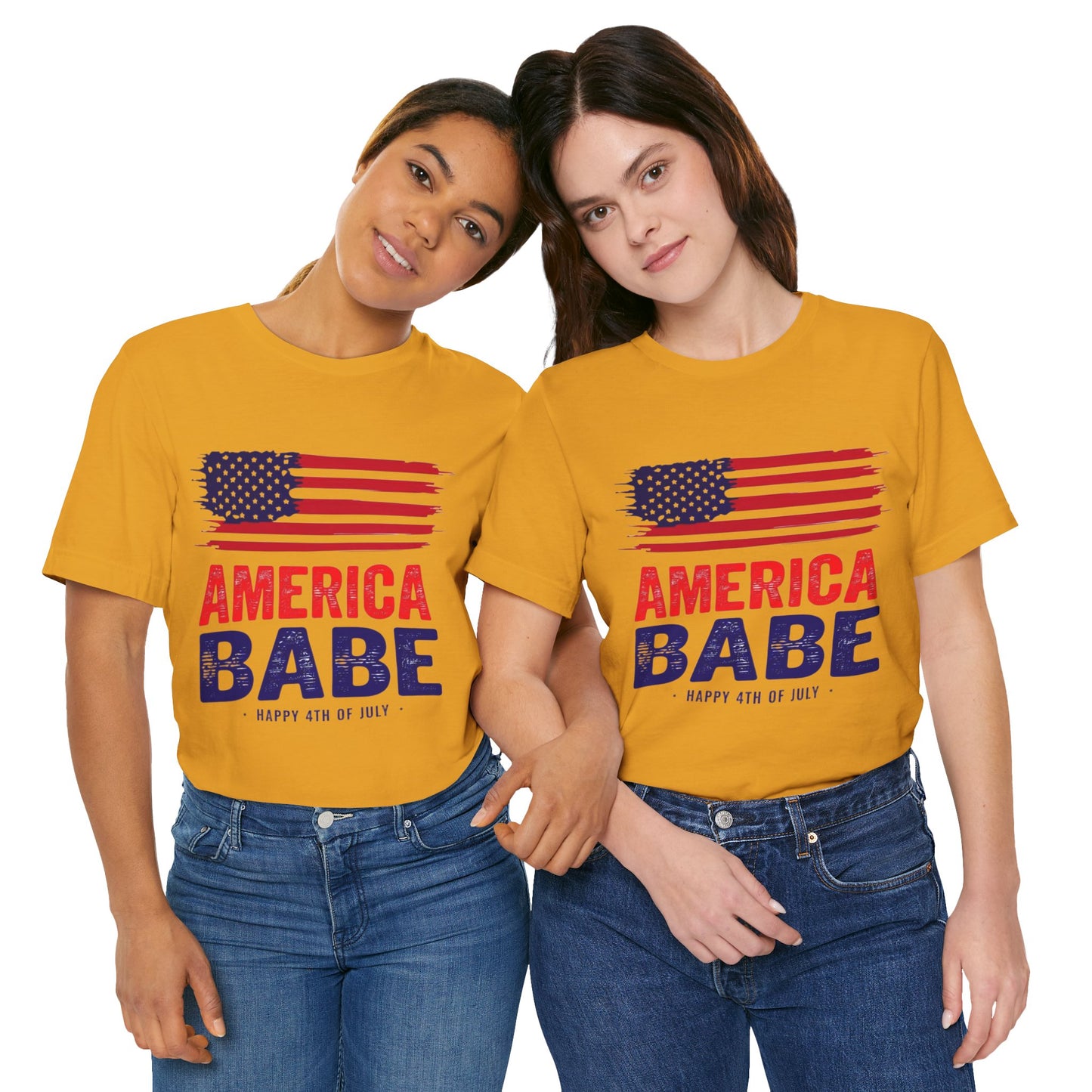 America Babe T-Shirt — Patriotic 4th of July Flag Tee