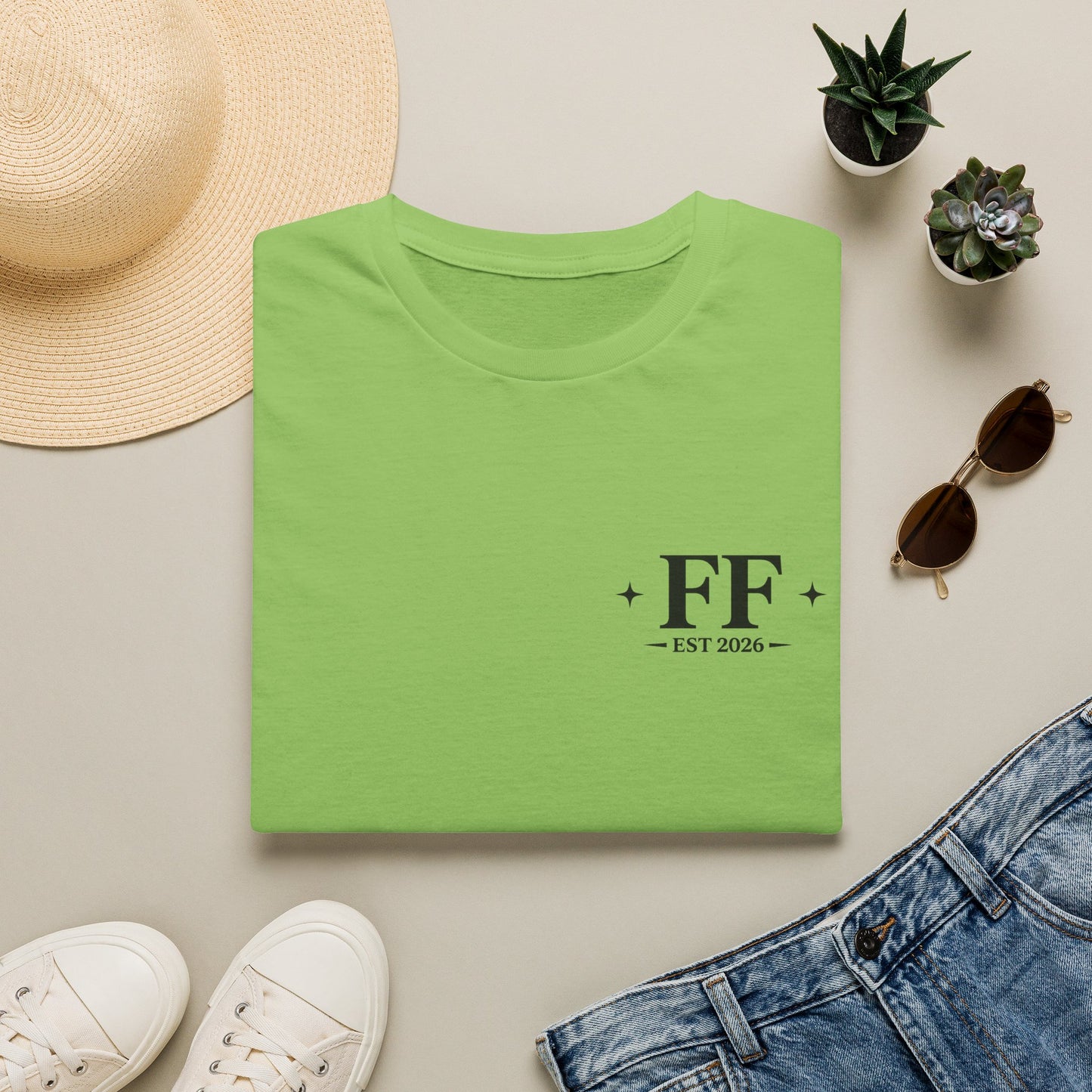 4ht of July FF Est. 2026 Minimal Logo T‑Shirt
