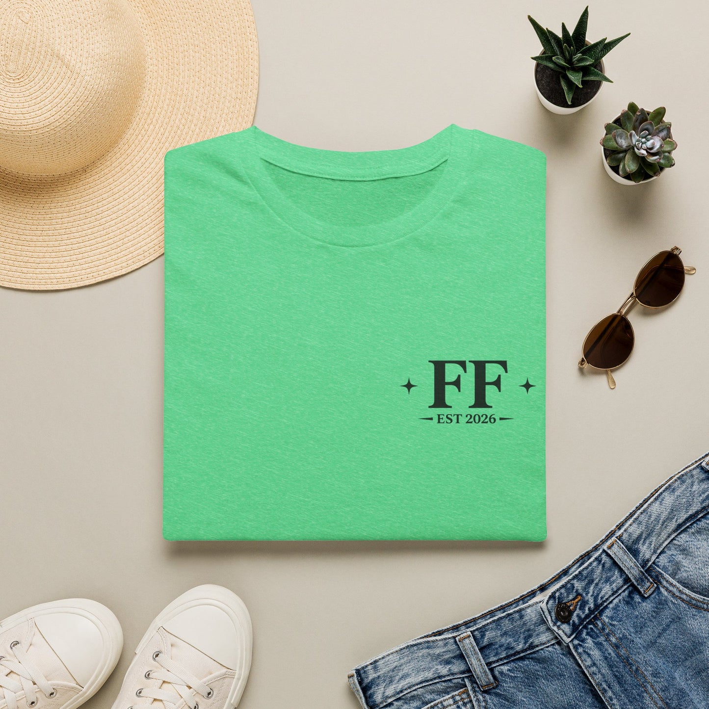 4ht of July FF Est. 2026 Minimal Logo T‑Shirt