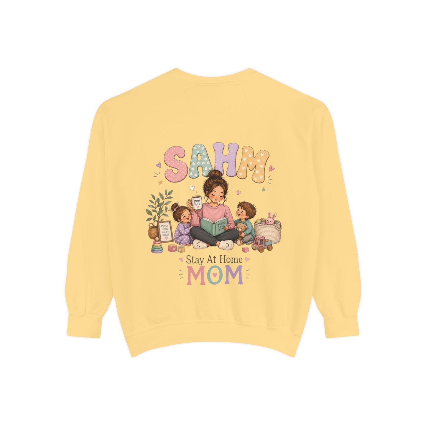 Stay At Home Mom Sweatshirt — SAHM Cozy Family Graphic Sweatshirt