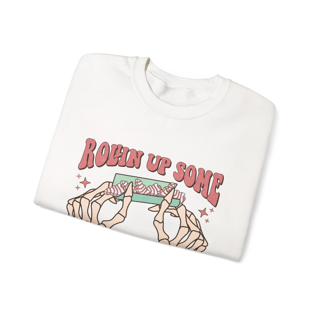 Christmas Spirit Sweatshirt — "Rollin Up Some Christmas Spirit" Holiday Crewneck
