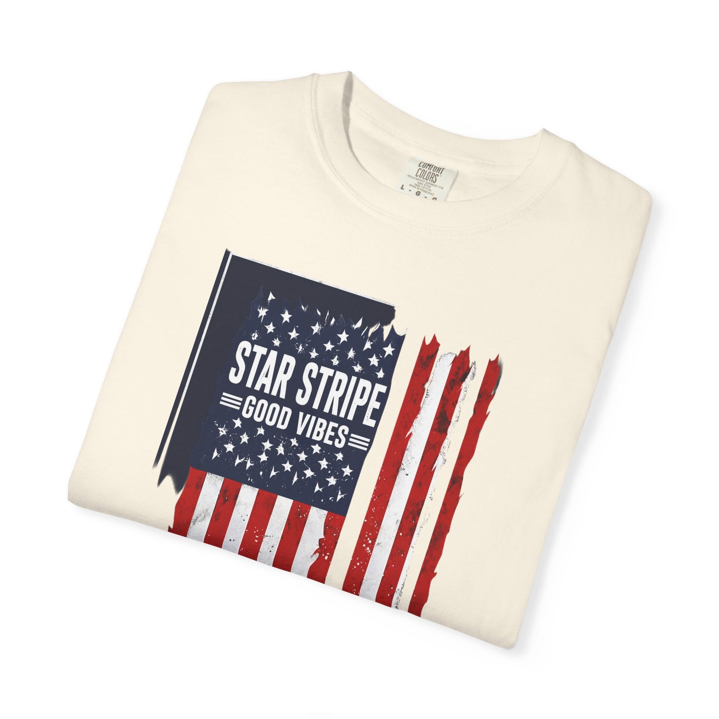 Patriotic "Star Stripe Good Vibes" T-Shirt