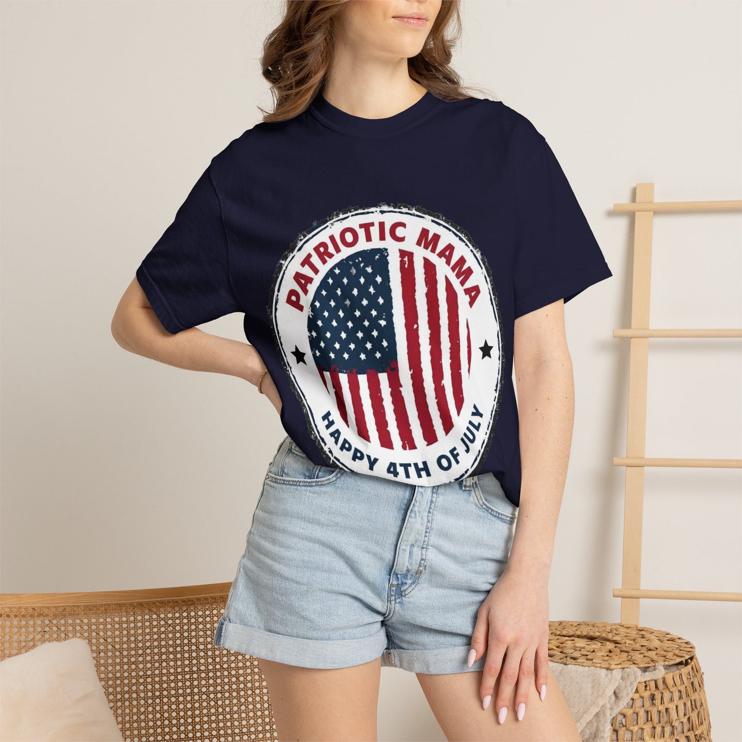 Patriotic Mama T-Shirt — Happy 4th of July American Flag Tee