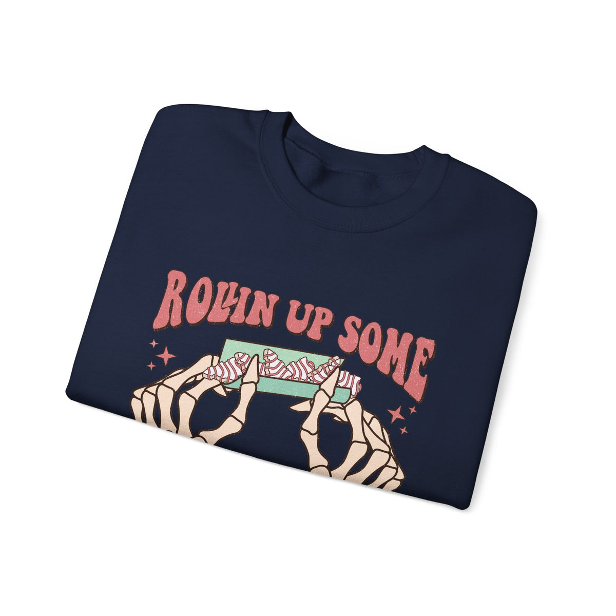 Christmas Spirit Sweatshirt — "Rollin Up Some Christmas Spirit" Holiday Crewneck