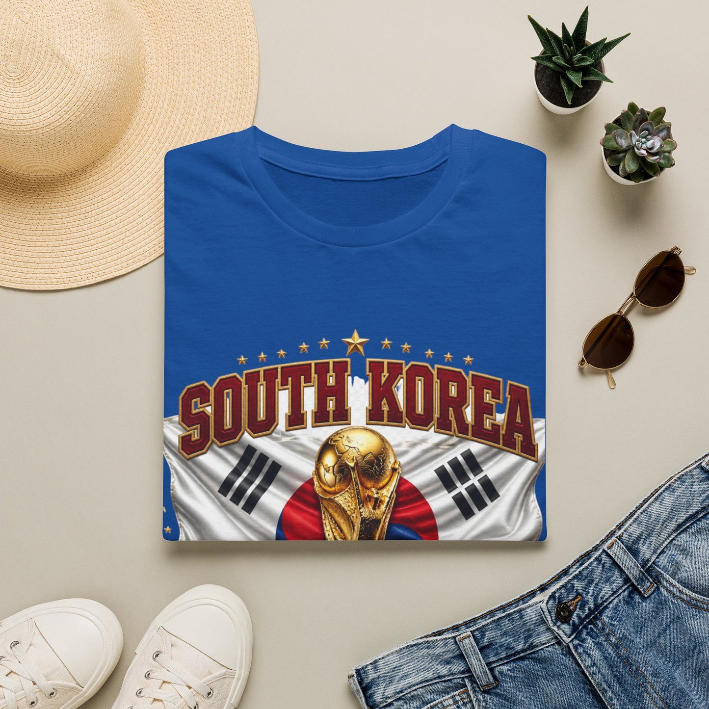 South Korea 2026 World Cup T-Shirt – Korean Flag & Trophy Soccer Tee