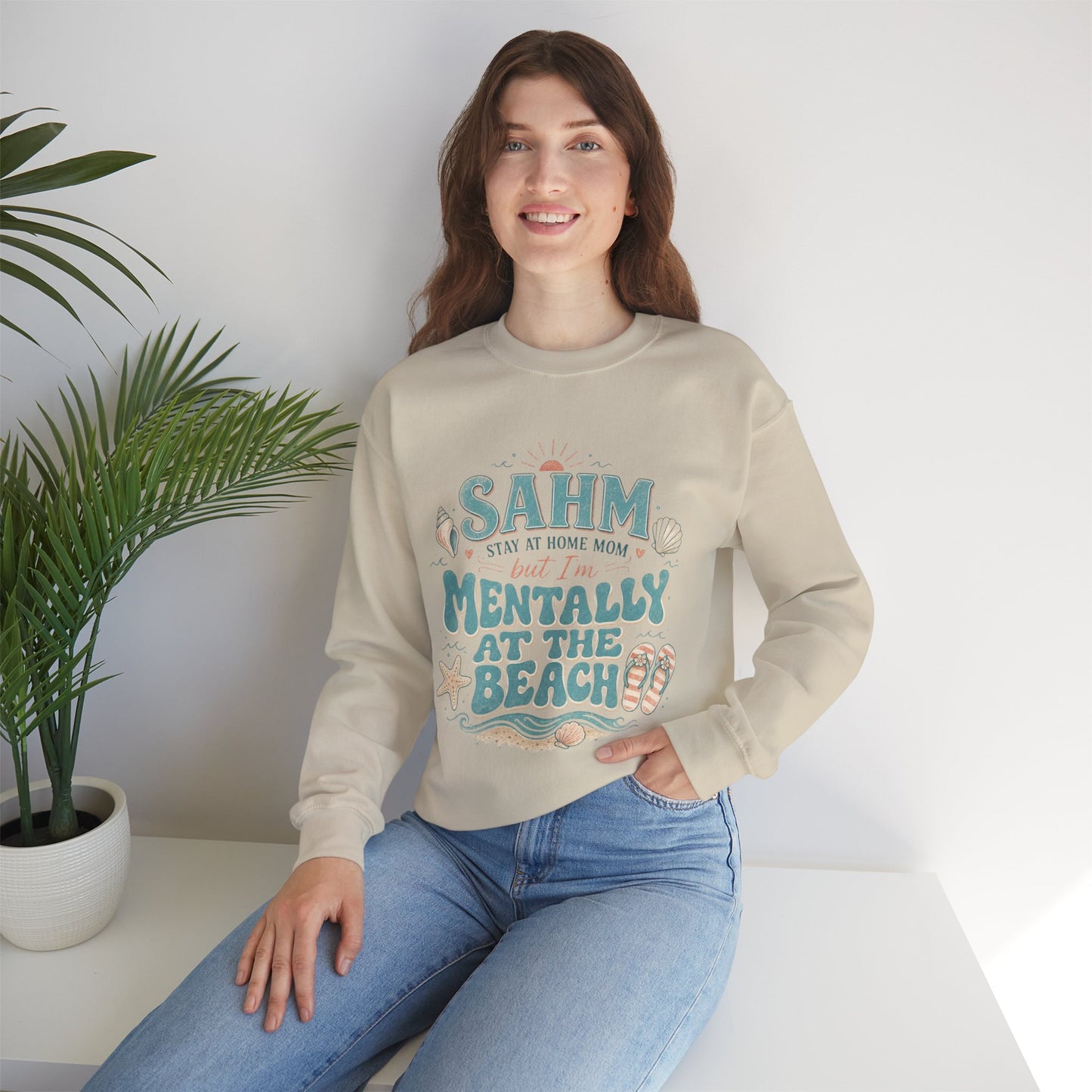 SAHM Mentally at the Beach Sweatshirt