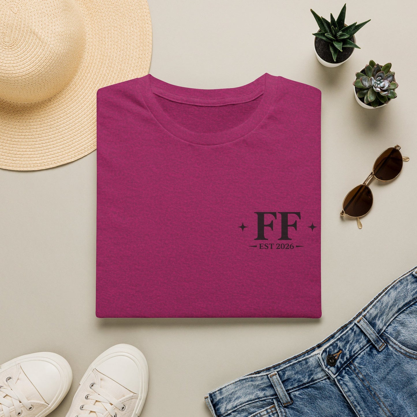 FF Est. 2026 Minimal Logo T-Shirt — Monogram Casual Tee