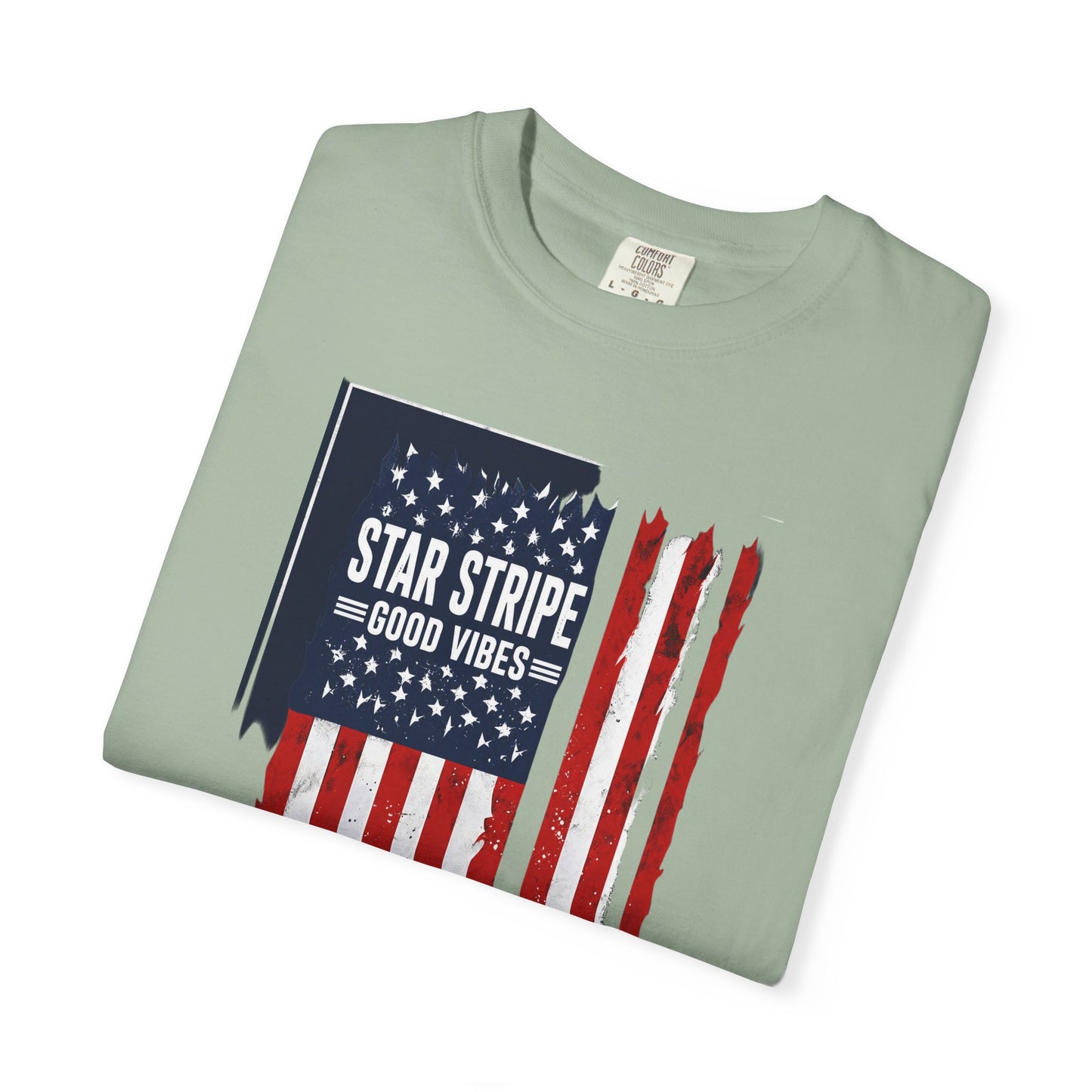 Patriotic "Star Stripe Good Vibes" T-Shirt