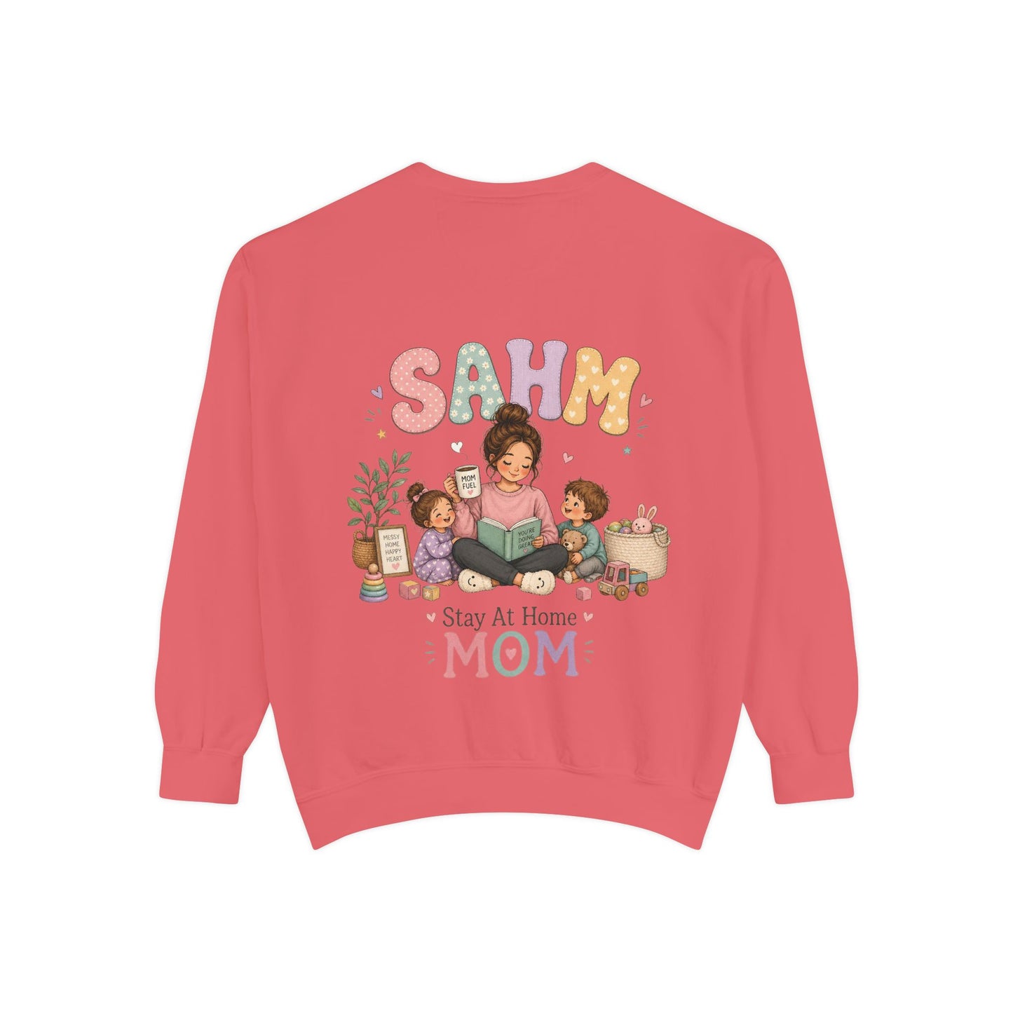 Stay At Home Mom Sweatshirt — SAHM Cozy Family Graphic Sweatshirt