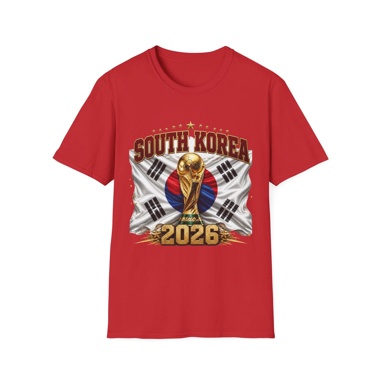 South Korea 2026 World Cup T-Shirt – Korean Flag & Trophy Soccer Tee
