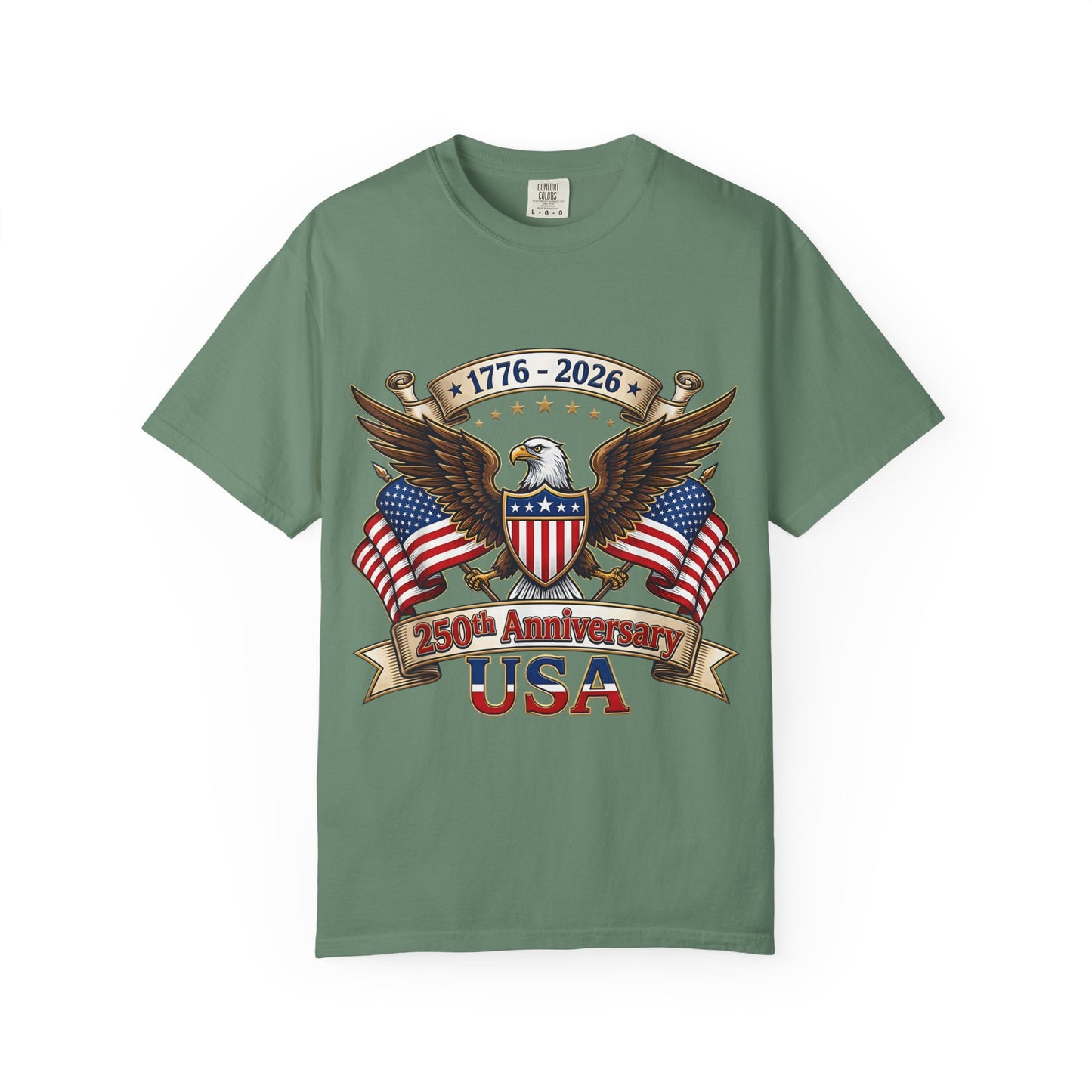 250th USA Anniversary Eagle T-Shirt — 1776–2026 Patriotic American Flag Tee