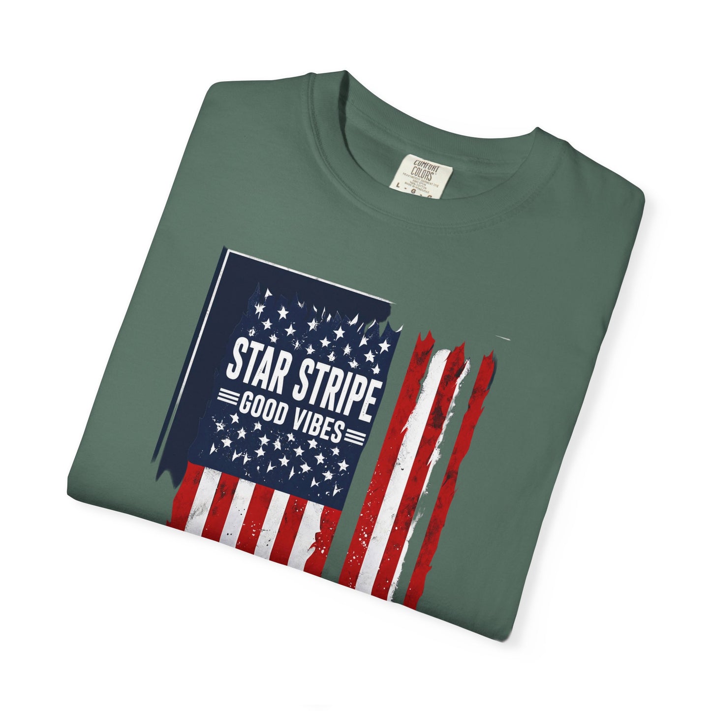 Patriotic "Star Stripe Good Vibes" T-Shirt