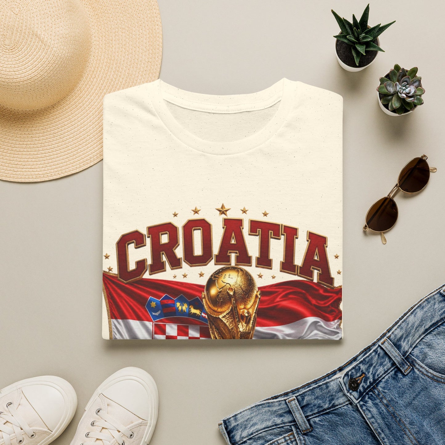 Croatia 2026 World Cup T-Shirt – FIFA Trophy Football Fan Tee
