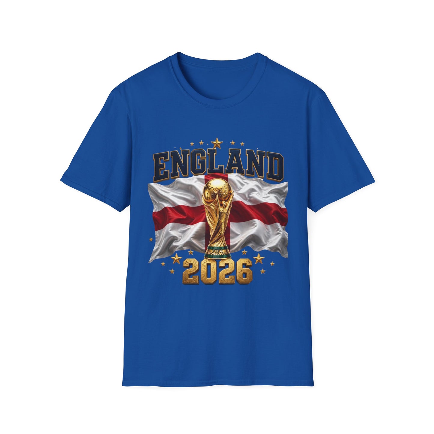 England 2026 World Cup T-Shirt — Trophy & Flag Football Fan Tee