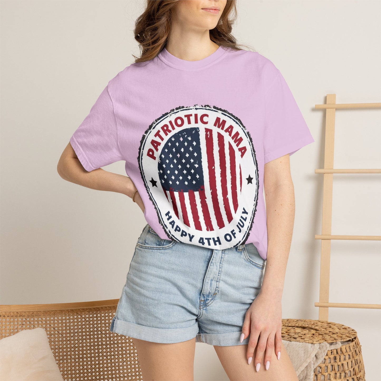 Patriotic Mama T-Shirt — Happy 4th of July American Flag Tee