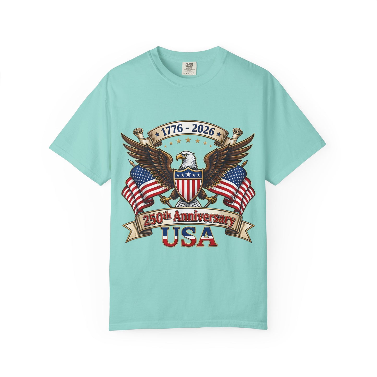 250th USA Anniversary Eagle T-Shirt — 1776–2026 Patriotic American Flag Tee