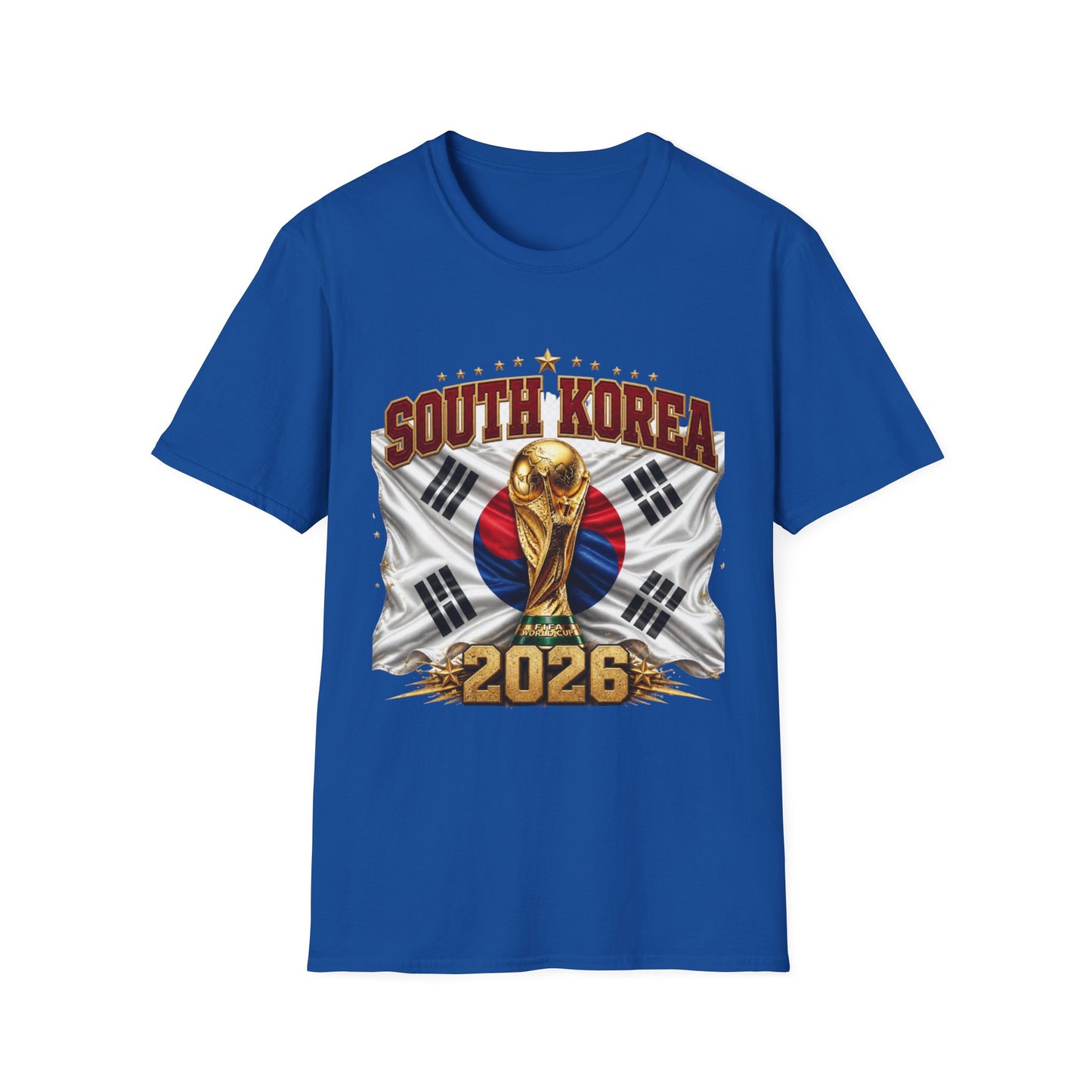 South Korea 2026 World Cup T-Shirt – Korean Flag & Trophy Soccer Tee