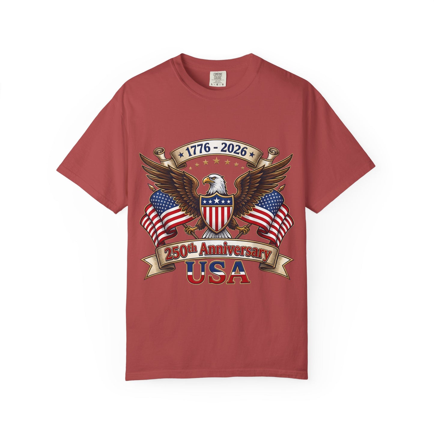 250th USA Anniversary Eagle T-Shirt — 1776–2026 Patriotic American Flag Tee