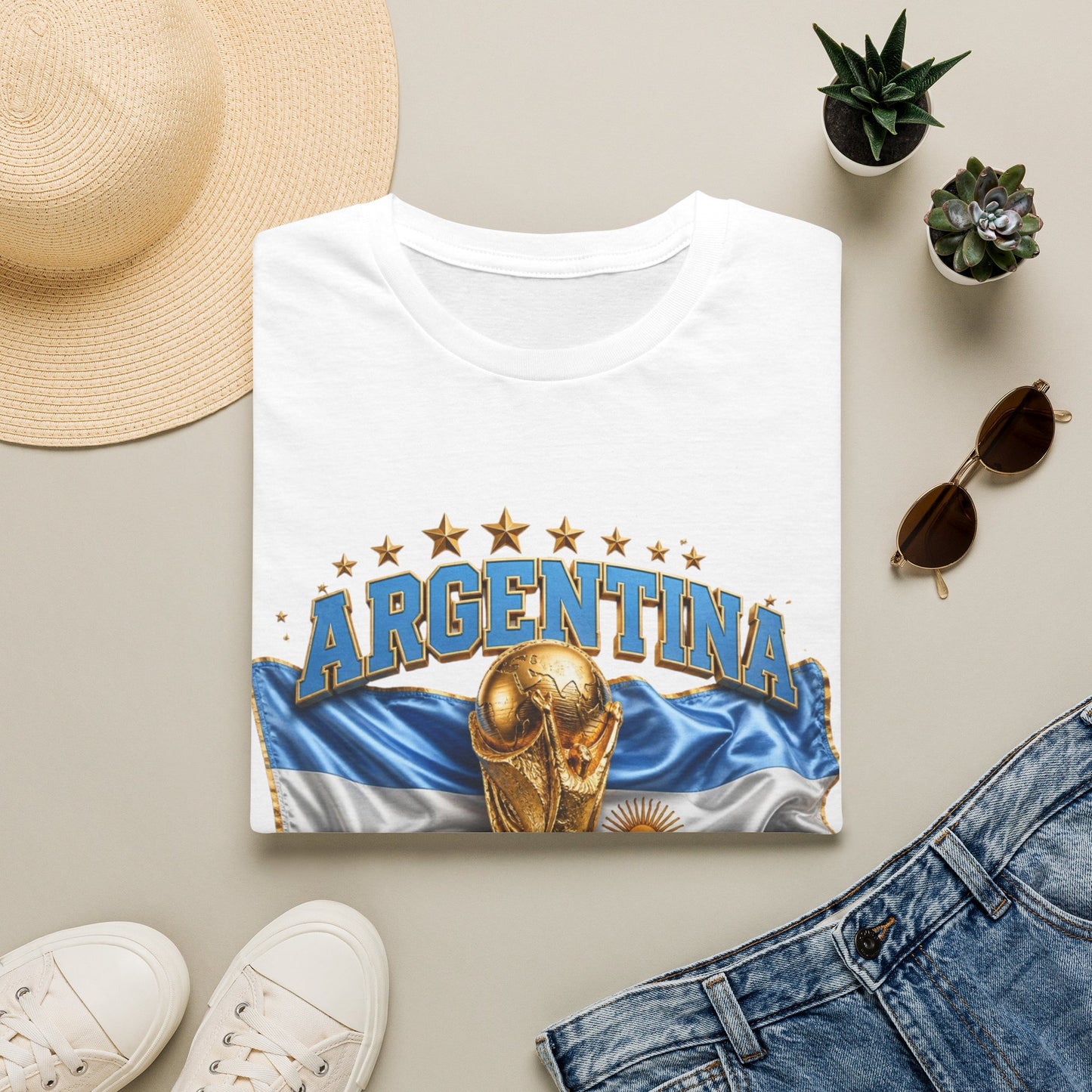 Argentina 2026 World Cup T-Shirt — Soccer Trophy Graphic Tee