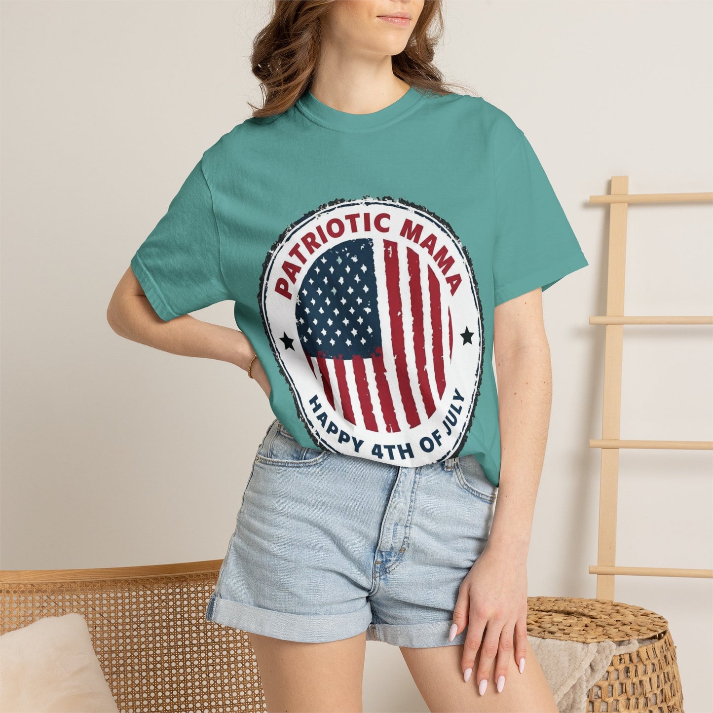 Patriotic Mama T-Shirt — Happy 4th of July American Flag Tee