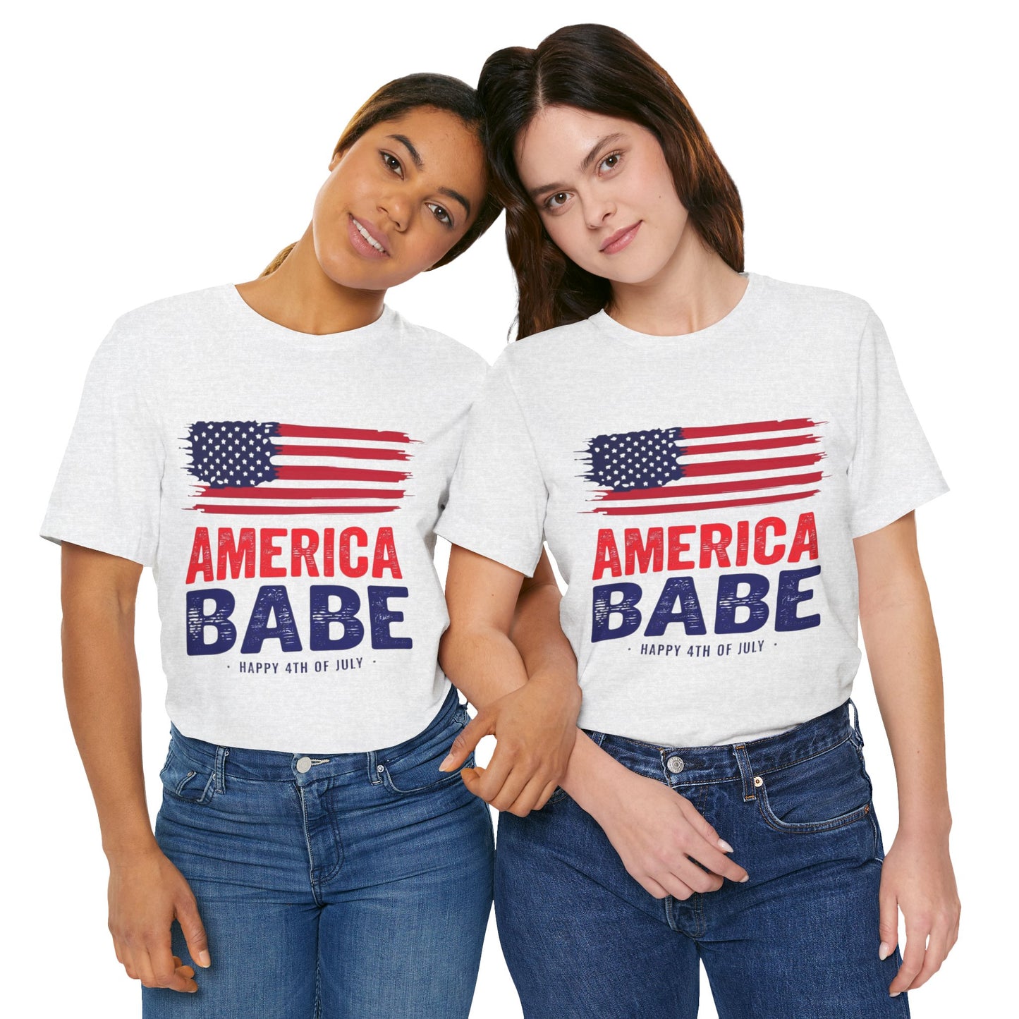 America Babe T-Shirt — Patriotic 4th of July Flag Tee