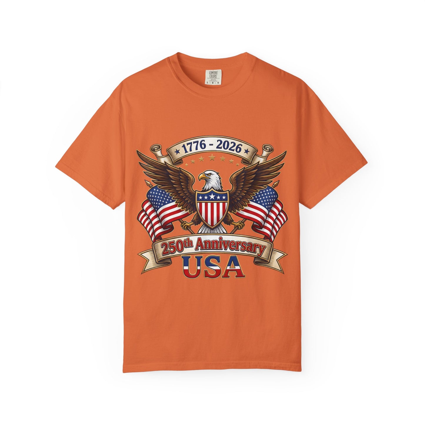 250th USA Anniversary Eagle T-Shirt — 1776–2026 Patriotic American Flag Tee