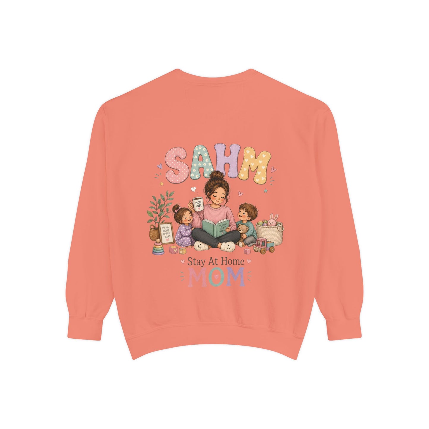 Stay At Home Mom Sweatshirt — SAHM Cozy Family Graphic Sweatshirt