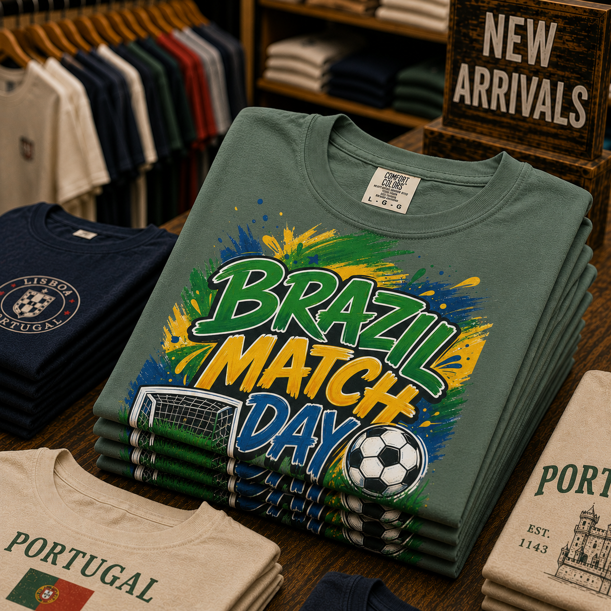 Brazil Match Day Mode T-Shirt — Soccer Fan Game Day Tee