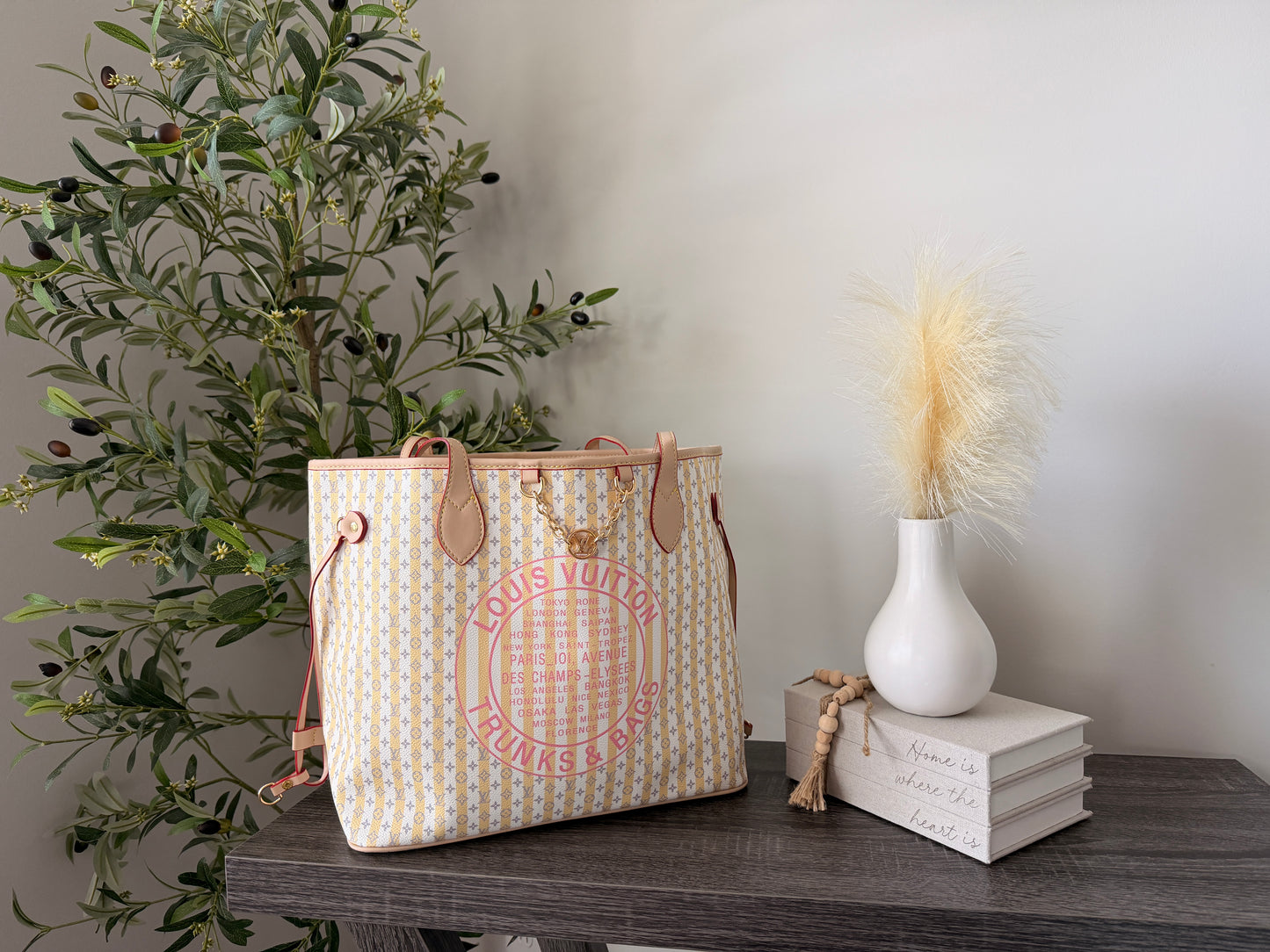 Luxe Monogram Inspired Tote Bag