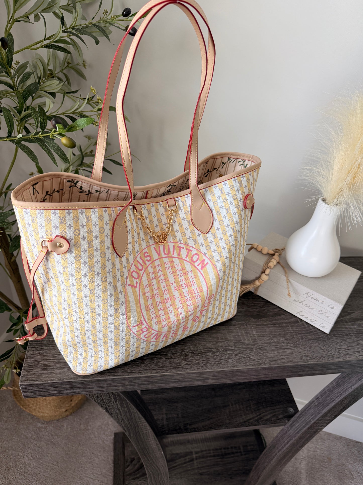 Luxe Monogram Inspired Tote Bag