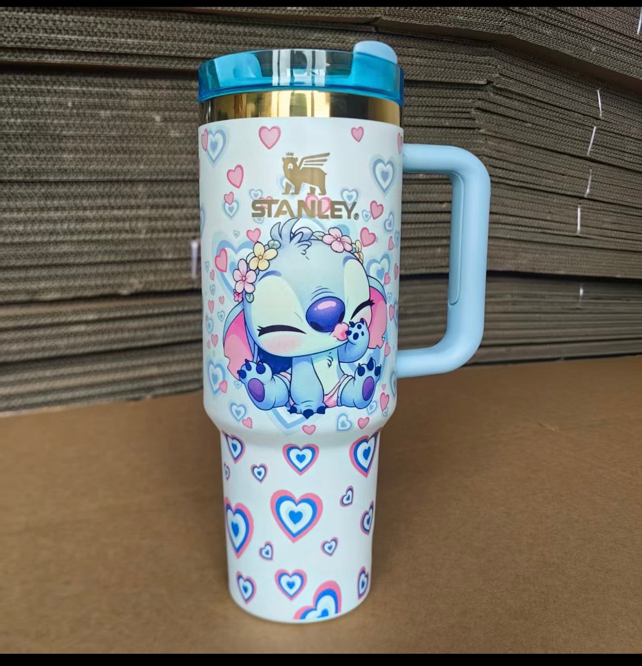 Stanley Stitch Hearts Tumbler