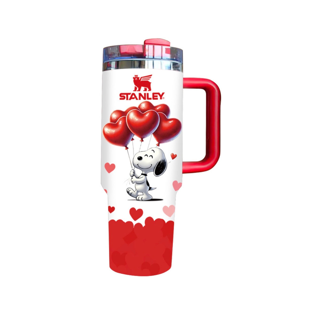 Stanley Snoopy Heart Balloons Tumbler